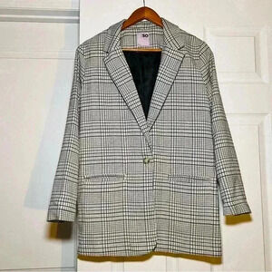SO For Good Life Fully Lined Plaid Blazer